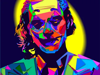 Joker (WPAP x Paper Cutout Technique) illustration