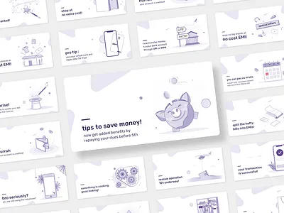 Push Notification Designs for Slice flat illustration illustrator minimal push notifications slice sliceit vector