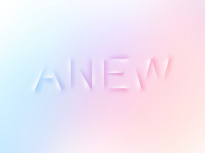 Anew: Logotype anew design gradient logotype type