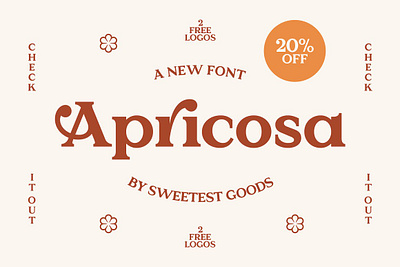 Apricosa - Font + Logos calligraphy design elegant fonts font font design fonts collection letters ligature logo logo design logo templates logos luxury modern modern calligraphy professional retro serif fonts simple vintage