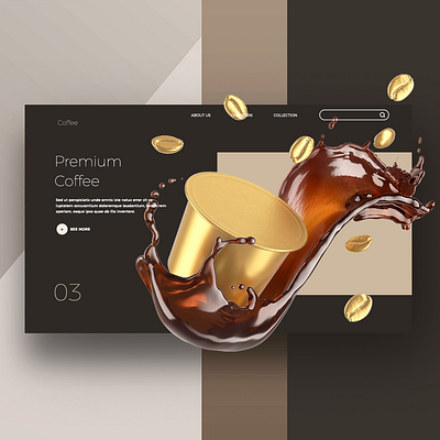 Coffee Capsule coffee coffee shop design design flat ui uidesign ux uxdesign website website design