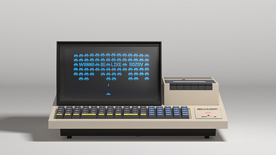 Sharp MZ-80K (1978) 3D modelling with Cinema 4D 3d cinema 4d computer design modeling retro sharp