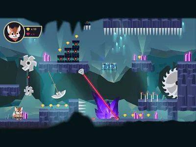 Bizarre adventure game 2d 2d art 2d character 2danimation concept art cute design fox game gamedesign gamedev illustration illustrator platformer vector video game videogame