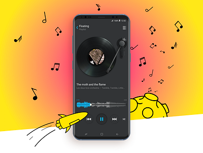 Yandex music initial version interface music music streaming player product design streaming ui user experience user interface ux visual design