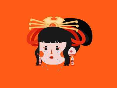 Princesses character character design design geometric geometry illustraion illustration japan princess sad vector