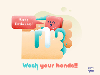 Wash your hands!! character character design clean corona corona virus coronavirus cute design funny funny character illustration vector virus wash wash hands