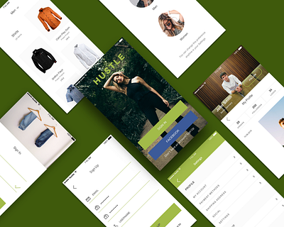 Hustle - E-commerce App app design photoshop ui ux