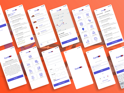 CarHoot App Design android app design car car service car wash clean ios app towing uiux user experience user interface