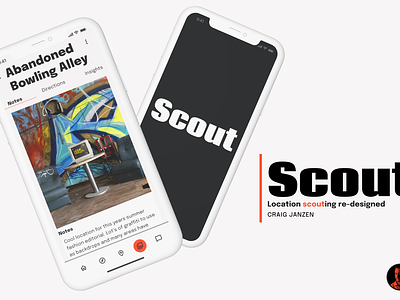 Scout - Location Scouting App app design location photography scouting typography ui ux videography