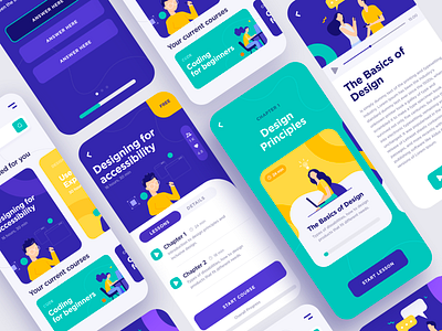 Online Course - Concept Design acqua appdesign design learning online course purple uidesign uxdesign