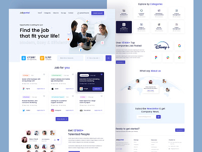 Job Portal Landing page find job job portal job search