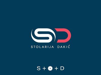 Logo for carpenter company Stolarija Dakić art branding carpenter circular identity illustration logo minimal modern saw sleek