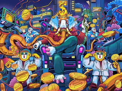 Cryptophant illustration abstract art artwork blockchain coin crypto cryptocurrency currency digital art drawing illustration metavarse modern nft nft art nft coin photo solana token vector