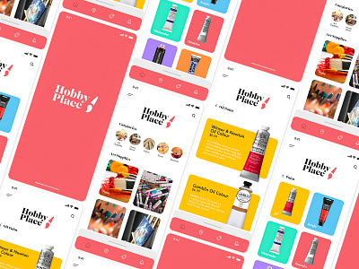 Hobby Place adobe adobexd app art artsandcrafts behance behancechallenge challenge crafts design hobbies hobby mobile paint store ui uidesign ux xd