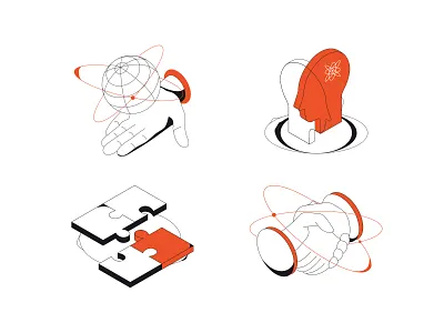 Isometric Values company values empathy icon icons identity illustration isometric reliable trust values