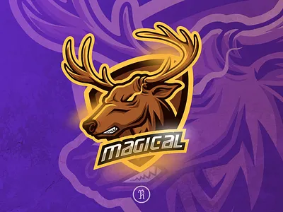 Magical deer goat mascot logo csgo deer dota2 esport fortnite game gaming goat logo magical mascot sport team twitch youtube
