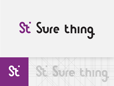 Sure Thing - tech startup logo & branding alchemy branding construction font geometric grid identity ligature logo logotype modular monogram mystic pattern startup symbol throwback throwback thursday typogaphy visual identity