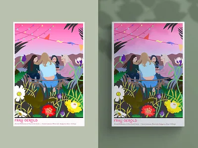 Zürich Postcard frau gerold garden illustration illustrator postcard swiss swiss design switzerland travel