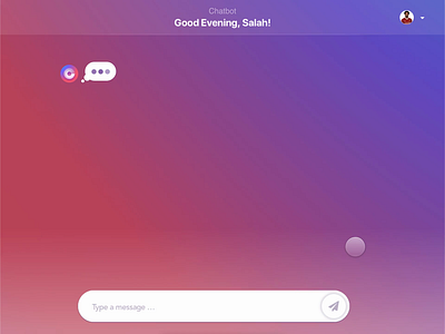 Web / Tablet Chatbot 🤖 charts chatbot gradient microinteraction protopie prototype prototype animation sketch tablet ui ux web design