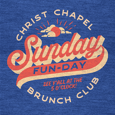 Sunday Funday T-shirt Design club fun art illustrator lettering sunday sunday funday swag tshirt tshirt design