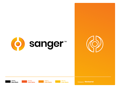 sanger™ | Logo bank brand branding department design illustration inovation it logo logo design logo mark mark photoshop sanger technology telecommunication vector visual identity web3