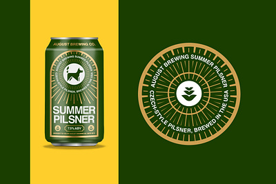 August Brewing Company beer can branding craftbeer logo design packaging design