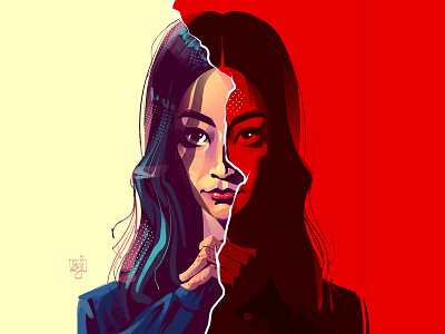 Karen Fukuhara character design fanart headshot illustrator illustration illustrator portrait illustration theboys