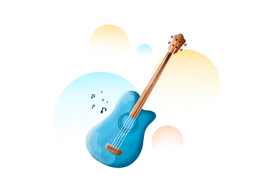 Guitar 🎸 app art artist band consept doodle icon illustration illustrator logo man music plants procreate song typography ux vector webdesign