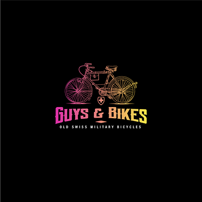 Guys and Bikes bikes branding design logo logo design vector vintage logo