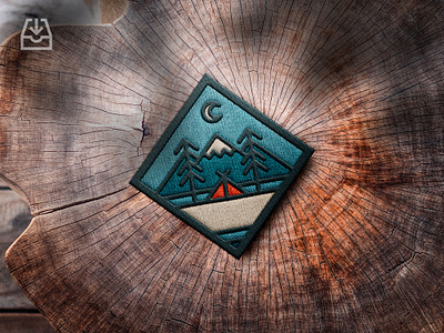 Download: Camp Merit Badge Mockup badge branding download embroidery identity label logo mockup patch pixelbuddha presentation psd stitching tag template