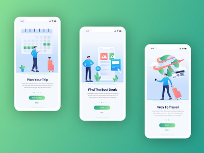 Travel Mobile App Design app design flat gradient graphic design illustration minimal ui ux vector web