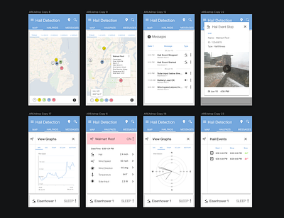 Hail Detection Management Application iot product design ui ui design ux