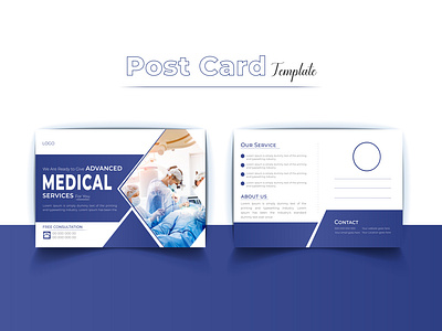 Modern Medical Post Card Design Template modern postcard