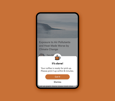 Pop-Up / Overlay (Daily UI 16) app design daily 100 daily ui daily ui 16 dailyui dailyuichallenge design