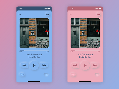 Daily UI 009 - Music Player dailyui figma iphone x mobile music player neumorphism