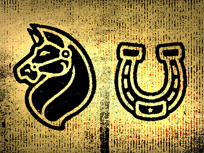 Horse Shoe branding design horse horseshoe illustration logo texture vintage