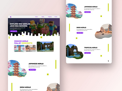 Minecrafter | Daily Creative Challenge adobe xd daily design design illustration illustrations landing page minimal typography ui web web design website