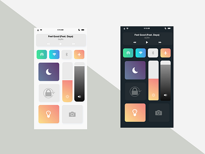 007 Setting: Redesign of Pull Down Screen 007 dailyui dailyuichallenge iphone redesign settings