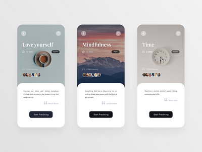 Meditation App Concept design figma meditation app mobile app mobile app design ui ui design