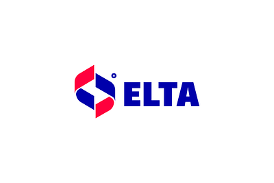 Elta logo blue brand branding clean design electricity elta lightning logo logotype minimal minimalistic power red