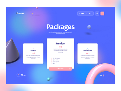 3D Basic Shapes Packages 3d 3d design 3d illustration blue clean design gradient hero image landing page minimal pink render shapes simple ui ui ux ux web web design website