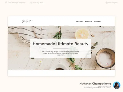 HUT: Homemade Ultimate Beauty branding design logo minimal ux uxui web design website design
