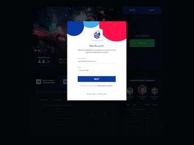 Modern website of Live Video Streaming Service! (SignUp)) adobe photoshop dark ui dribbble dribbbleweeklywarmup gaming gaming website graphic design leaderboard live chat live stream modern design register register form sign up sign up form social media ui uidesign video streaming website design