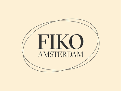 Fiko Amsterdam - Logo beige brand design graphicdesign grey hospitality identity illustrator logo restaurant vector