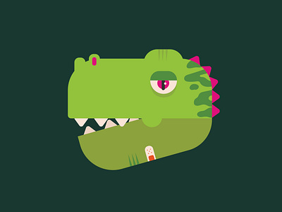 Dino Bambino character character design cute design dino dinosaur geometric geometry green illustraion raptor trex vector