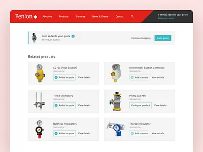 Penlon Product Upsell ecommerce ecommerce design product upsell