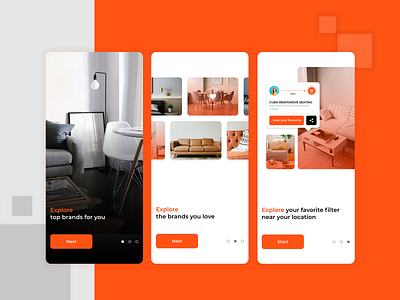 Onboarding Interrior App app ui ux