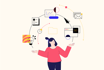 One Hub character design designsystem flat idea illustration linear productdesign simple ui ux webdesig