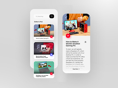 DIY Ideas App app app design app ui clean ui diy diy mockup experiment futurism