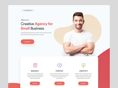 Creative agency Website Homepage after effects animation branding clean clean creative creative agency design landing page modern webdesigner website concept website design